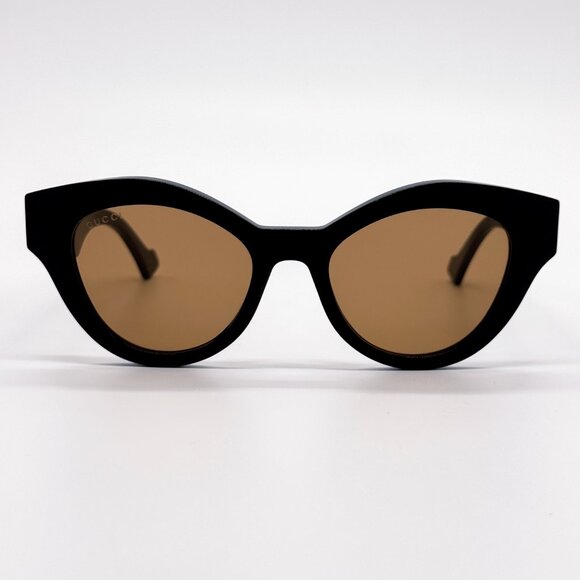 NEW GUCCI SUNGLASSES ROUND BLACK WOMEN GUCCI GG0957S 003 - Picture 6 of 12